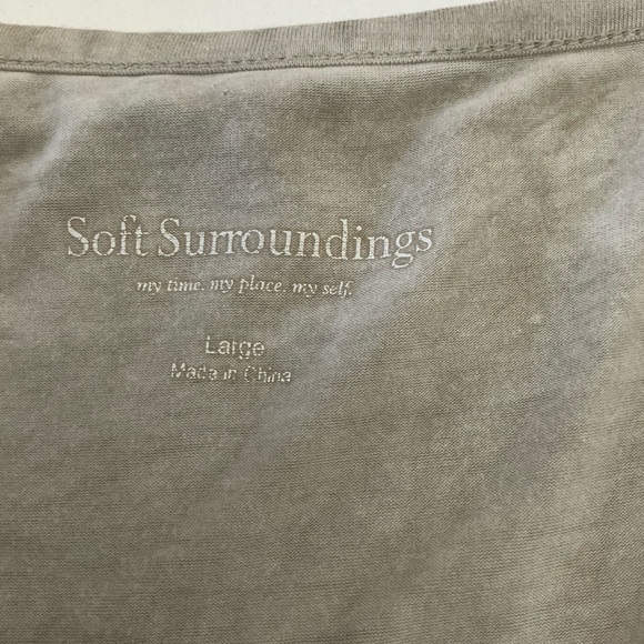 Soft Surroundings Silk Long Sleeve Grey Tunic in Large - Picture 7 of 7